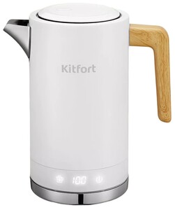 Изображение товара Электрочайник Kitfort KT-6189 белый с регулировкой температуры 1.7 л