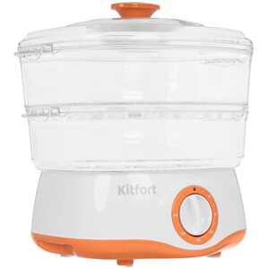 Изображение товара Пароварка Kitfort KT-6452 белый с двумя корзинами