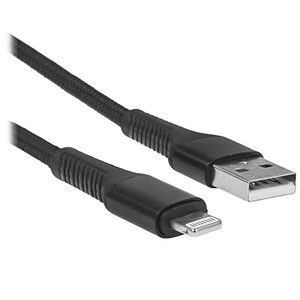 КабелькруглыйPerfeoLightning8-pin-USB2.0Type-Aчерный1м