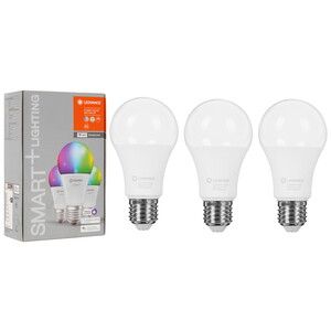 Изображение товара Комплект умных светодиодных ламп Osram Ledvance SMART+ WiFi Multicolour 9 Вт E27 3 шт