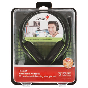 Изображение товара Проводные наушники Genius HS-400A  черный 2012