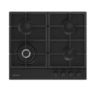 Изображение товара Газовая варочная поверхность Indesit THPM 642 WS/BL/I 4 конфорки, электроподжиг, газ-контроль