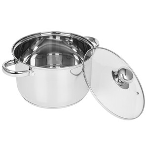 Изображение товара Кастрюля Appetite Адель 4,8 л 22 см из нержавеющей стали с стеклянной крышкой