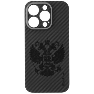 Изображение товара Накладка Zibelino Kondijan Carbon для iPhone 15 Pro Черный Кевлар