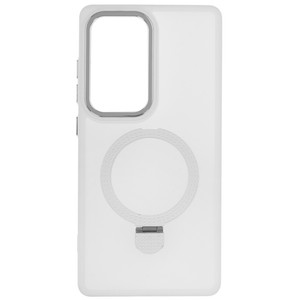 НакладкаZibelinoMagSafeWovenдляSamsungGalaxyS25Ultraбелый
