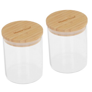 Изображение товара Набор банок для хранения Master House Тауэр 75712 2 банки 0.7 л стекло бамбук