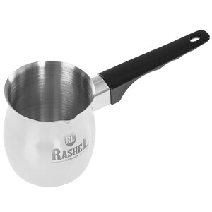 Изображение товара Турка Rashel R-1/200 серебристая из нержавеющей стали для кофе 200 мл