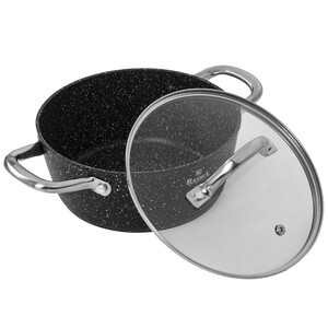 Изображение товара Кастрюля Rashel Premium Титан&Гранит R-24424 2.4 л 20 см черный