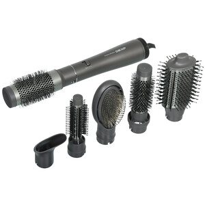 Изображение товара Фен-щетка DEXP HB-865 серый с 6 насадками и обдувом холодным воздухом