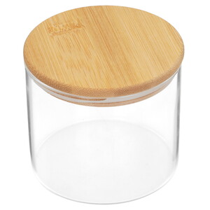 Изображение товара Банка для хранения Rashel R-95/500, 0.5 л, стекло, бамбук
