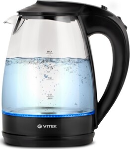 Изображение товара Электрочайник Vitek VT-1122 1.7 л черный стеклянный с LED-подсветкой