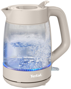 Изображение товара Электрочайник Tefal KO2G0BE0 бежевый с вставкой из стекла и подсветкой