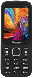 Изображение товара Сотовый телефон Olmio P38 черный 2.8-дюймовый дисплей камера вспышка