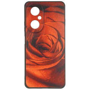 Изображение товара Накладка Zibelino Soft Matte для HUAWEI nova Y73 черный с цветочным принтом