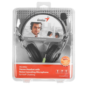 Изображение товара Проводные наушники Genius HS-04SU c регулируемым оголовьем и микрофоном