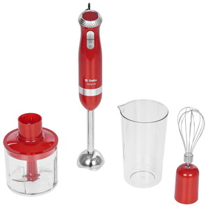 Изображение товара Погружной блендер DELTA DL-7064B красный мощный с насадками и режимом турбо