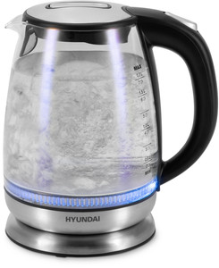 Изображение товара Электрочайник Hyundai HYK-G8800 1.7 л, 2200 Вт, корпус из стекла с подсветкой