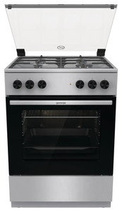 Изображение товара Gorenje GK6A21XF: комбинированная плита, 60x85x60 см, 4 конфорки, духовка 75 л