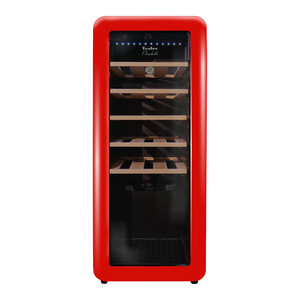 Изображение товара Винный шкаф TESLER CWC-248 LD красный с ретродизайном и сенсорным управлением