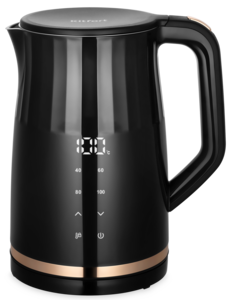 Изображение товара Электрочайник Kitfort КТ-6610 черный 1.7 л терморегулятор и дисплей