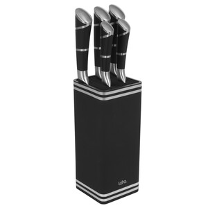 Изображение товара Набор ножей LARA LR05-75 5 в одном с подставкой для комфортной нарезки