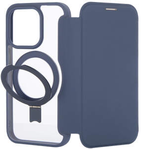Изображение товара Чехол-книжка  BROSCORP для Apple iPhone 15 Pro синий/прозрачный