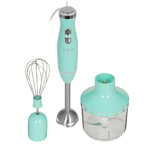 Изображение товара Погружной блендер MARTA MT-1562 зеленый с измельчителем и венчиком