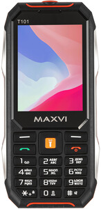 Изображение товара Сотовый телефон Maxvi T101 красный черный компактный надежный