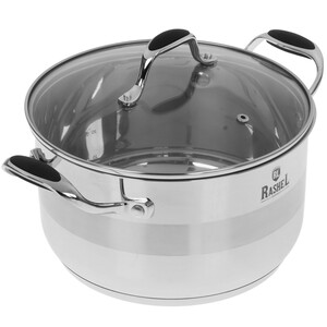 Изображение товара Кастрюля Rashel R-40-22 4 л из нержавеющей стали с капсульным дном для индукционных плит