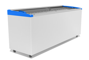 Изображение товара Морозильный ларь Frostor Gellar FG 700 E синего цвета 433 л, 7 корзин, стеклянная крышка
