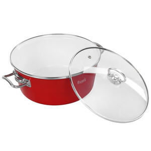 Изображение товара Кастрюля Rashel Grand R1024 с эмалированным покрытием 4.5 л красная