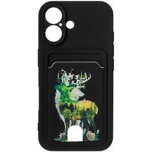 Изображение товара Накладка Zibelino Silicone для iPhone 16 с карманом и защитой камеры