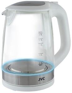 Изображение товара Электрочайник JVC JK-KE2005 белый с голубой подсветкой 2 л 2200 Вт