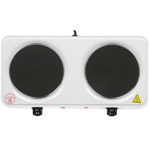 Изображение товара Электрическая плита ERGOLUX ELX-EP04-C01 белая 2 конфорки компактная мощность 2000 Вт