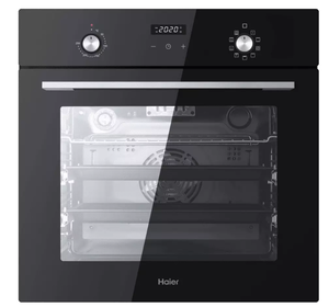 Изображение товара Электрический духовой шкаф HAIER HOX-P09CGB черный с 9 режимами, телескопическими направляющими и с