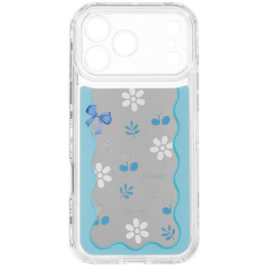 Изображение товара Накладка Zibelino Mirror Outline для Apple iPhone 17 Pro Max с зеркальным эффектом синяя