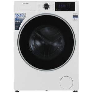 Изображение товара Стирально-сушильная машина DEXP WD-10B1G с паром 10/6 кг белая