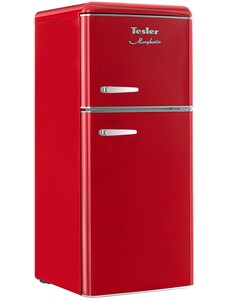 Изображение товара Tesler RT-152 - компактный двухкамерный холодильник в красном, 128 л, A+