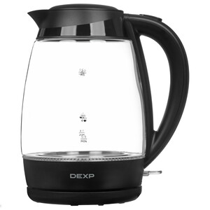 Изображение товара Электрочайник DEXP DK-0830 черный 2 л высокая мощность автоматическое отключение