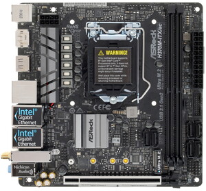 Купить Плата Asrock LGA1151-v2 H370 H370M-ITX/ac 2xDDR4 1xPCI-Ex16