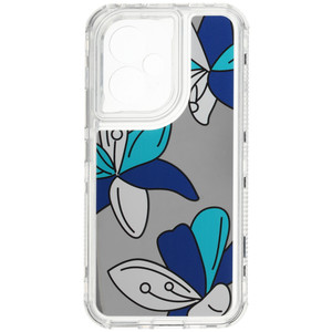 Изображение товара Накладка  Zibelino Mirror Flowers для HONOR 400 синий