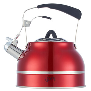 Изображение товара Чайник для плиты Gipfel Crete 2.5 л нержавеющая сталь подходит для индукционных плит красный