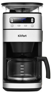 Изображение товара Кофеварка Kitfort KT-7366 Черная с кофемолкой и 1250 мл