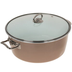Изображение товара Кастрюля Rashel Grand R2026 5.2 л розовая нержавеющая сталь с эмалированным покрытием