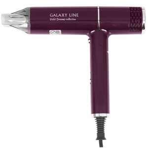 Изображение товара Фен Galaxy GL4355 фиолетовый/серебристый компактный с насадкой-концентратором