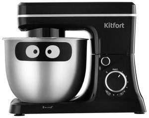 Изображение товара Миксер планетарный Kitfort КТ-4411 черный с чашами до 5 л, высокая мощность
