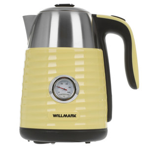 Изображение товара Электрочайник WILLMARK WEK-1738PST 2200Вт, 1.7 л, желтый с термометром