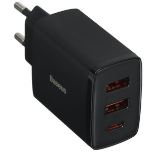 СетевоезарядноеустройствоBaseusCompact2U+Cчерный