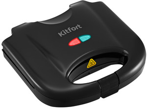 Изображение товара Вафельница Kitfort КТ-3658 черный для бельгийских вафель 750 Вт компактная