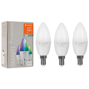 Изображение товара Комплект умных светодиодных ламп Osram Ledvance SMART WIFI 5W E14 RGB White